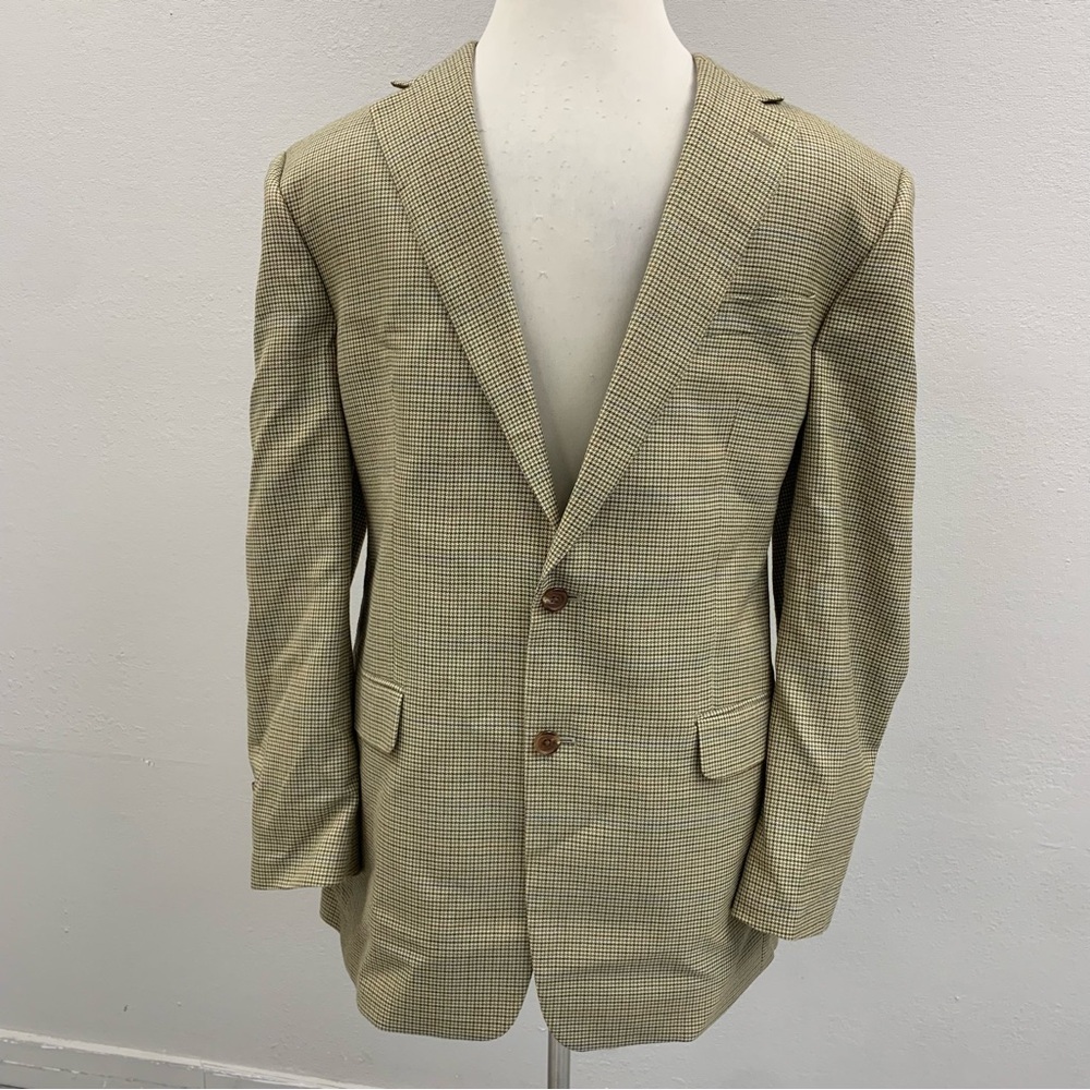 Lauren Ralph Lauren Men's Two-Button Houndstooth Sport Coat in Tan